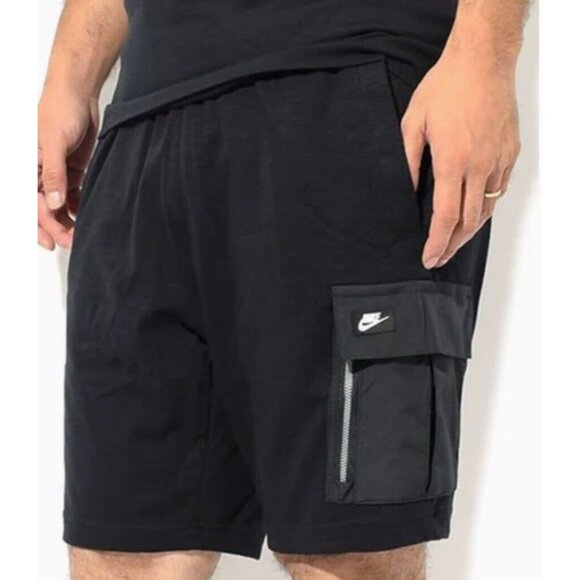 Nike Black Utility Cargo Shorts Lightweight Cotton Men’s 2XL 8” Inseam NWT - Picture 4 of 9